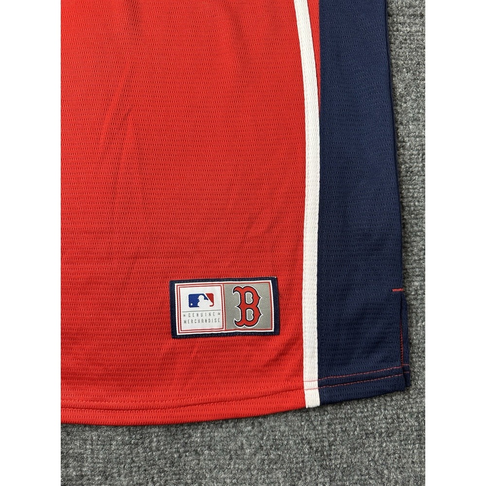 Mens MLB Boston Red‎ Sox Red Jersey Shirt, Size M - Picture 3 of 7